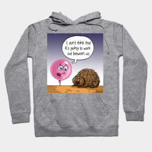 Balloon and porcupine breakup Hoodie